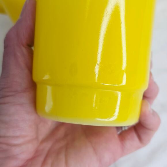 Vintage Fire King Anchor Hocking North West Compass Yellow Black Coffee Mug 3 PC - Picture 10 of 11